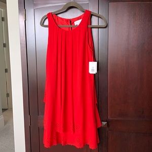 Summer, flowy above the knee dress.